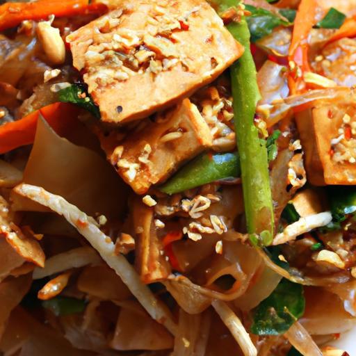 Savor Tofu & Veggie Pad Thai: A Rice Noodle Delight