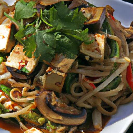 Savor Tofu & Veggie Pad thai: A Rice Noodle delight