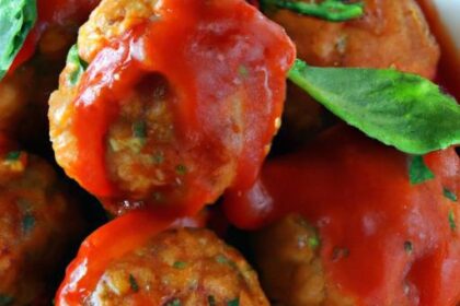 Savory Baked Chicken Meatballs in Classic Marinara Sauce