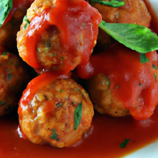 Savory Baked Chicken Meatballs in Classic Marinara Sauce