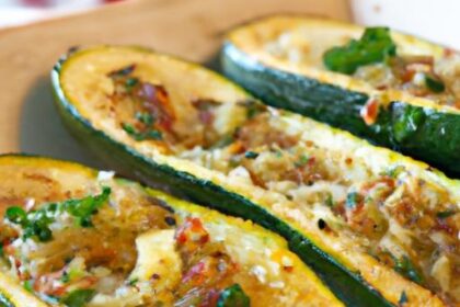 Crispy Air Fryer Stuffed Zucchini Boats: A Flavorful Delight