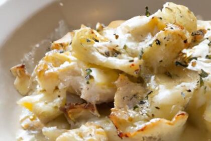 Creamy Chicken Alfredo Cauliflower Bake: A Low-Carb Delight