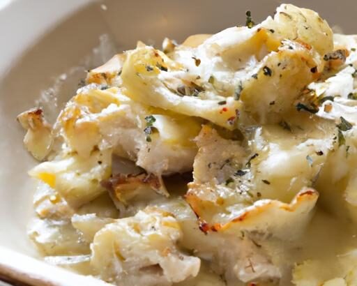 Creamy Chicken Alfredo Cauliflower Bake: A Low-Carb Delight
