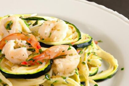 Zesty Shrimp Scampi Meets Fresh Zucchini Noodles Delight