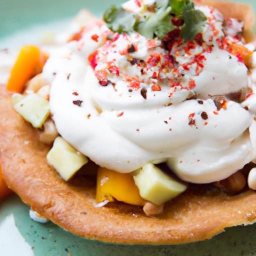 Crunchy Tostadas with Cream and Fresh Cheese Delight