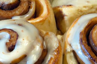 Fluffy Air Fryer Cinnamon Rolls Made with Puff Pastry Magic
