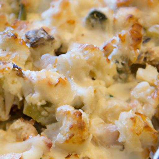 Creamy Chicken Alfredo Cauliflower Bake: A Low-Carb Delight