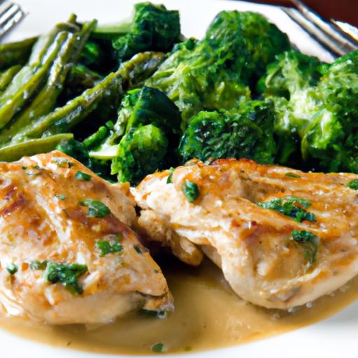 Savory Garlic Herb Chicken Thighs with Crispy Roasted Broccoli