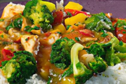 Tropical Delight: Coconut Curry Chicken with Vibrant Veggies
