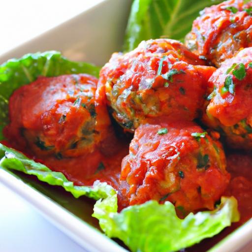 Savory Baked Chicken Meatballs in Zesty Marinara Sauce