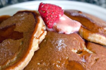 Fluffy Keto Almond Flour Pancakes with Sugar-Free Syrup Delight