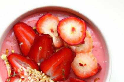 Sweetly Fresh: The Ultimate No-Sugar Strawberry Smoothie Bowl