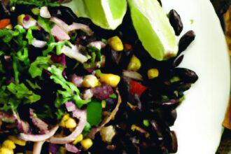 Zesty Black Bean & Corn Salad with Refreshing Lime Vinaigrette