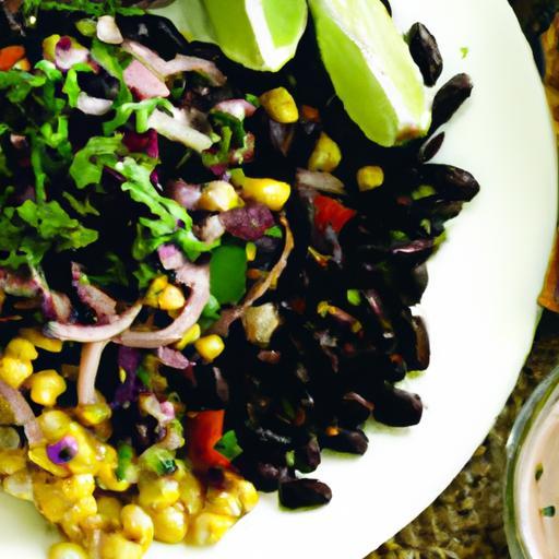 Zesty Black Bean & Corn Salad with Refreshing Lime Vinaigrette