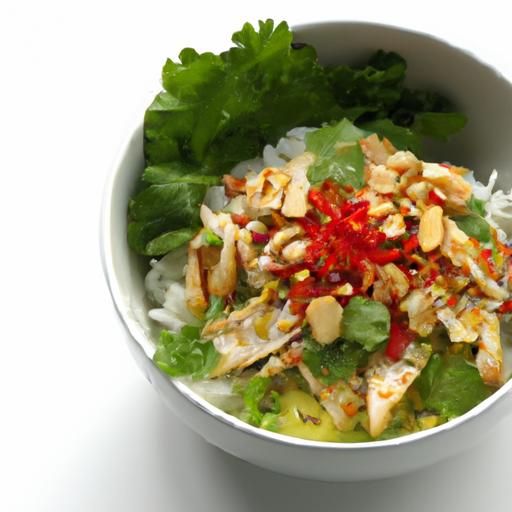 Savor the Zesty Flavor of Vietnamese Lemongrass Chicken⁣ Bowl