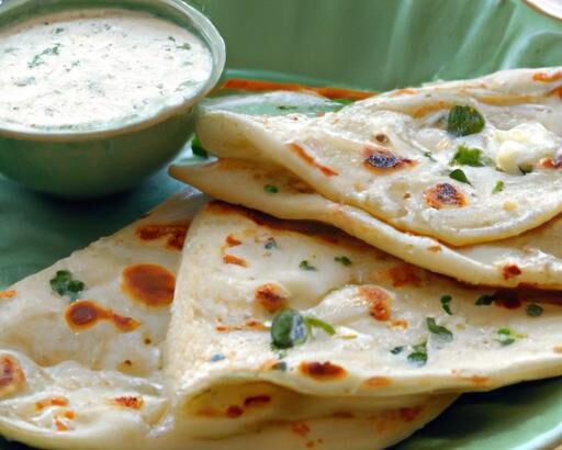 Flaky Lachha Paratha Perfectly Paired with Creamy Yogurt