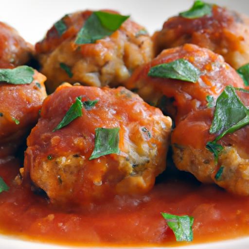 Savory Baked Chicken Meatballs with Homemade Marinara Bliss