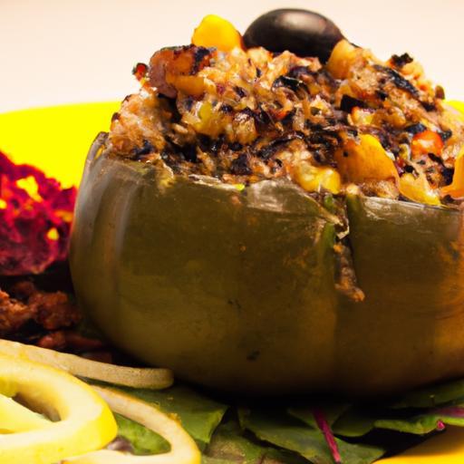 Hearty Stuffed Acorn Squash with Quinoa & Black Beans