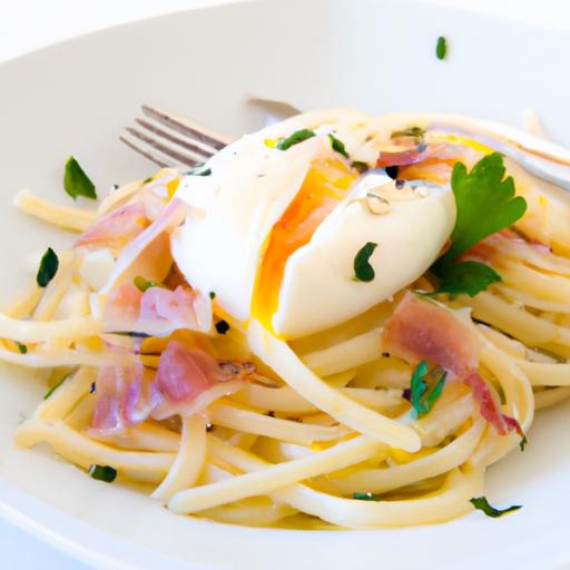 Start Your Day Right: Breakfast Carbonara with Poached Egg