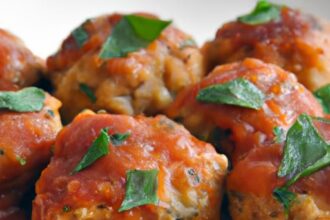 Savory Baked Chicken Meatballs with Homemade Marinara Bliss