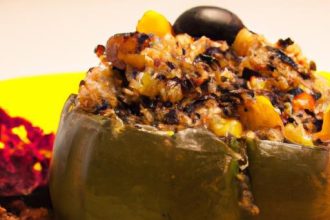 Hearty Stuffed Acorn Squash with Quinoa & Black Beans