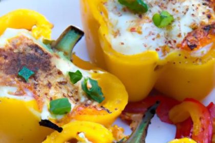 Sunrise Stuffed Peppers: Eggs & Veggies Breakfast Boost